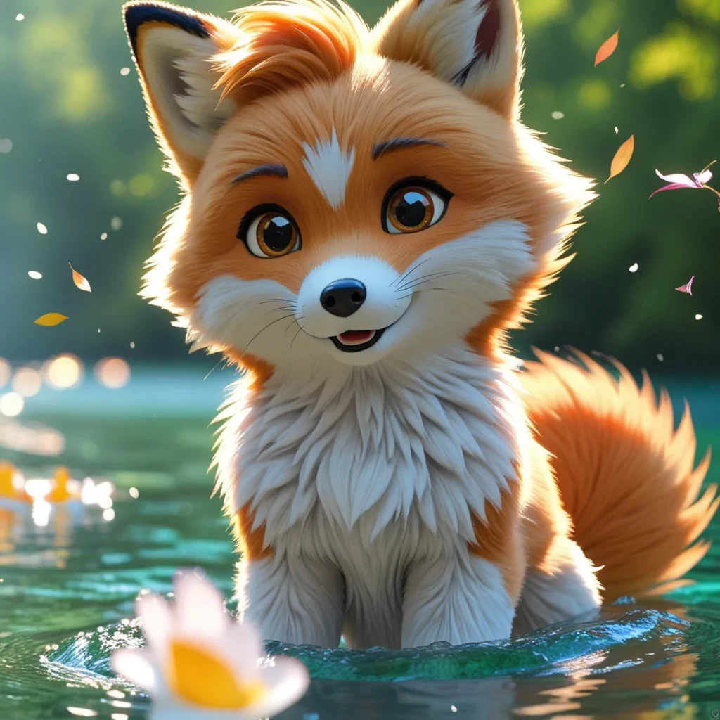 james jean, floating white fox figure made of sakura cherry blossom leaf, smoke, in the sky, colorful and vibrant, mystical colors, contemporary impressionism, yanjun cheng portrait painting, iridescent painting, 3/4 perspective view, cute face, low angle, sweeping circling composition, large beautiful crystal eyes, big irises, UHD, HDR, 8K, (Masterpiece:1. 5), (the most beautiful portrait in the world:1.5)