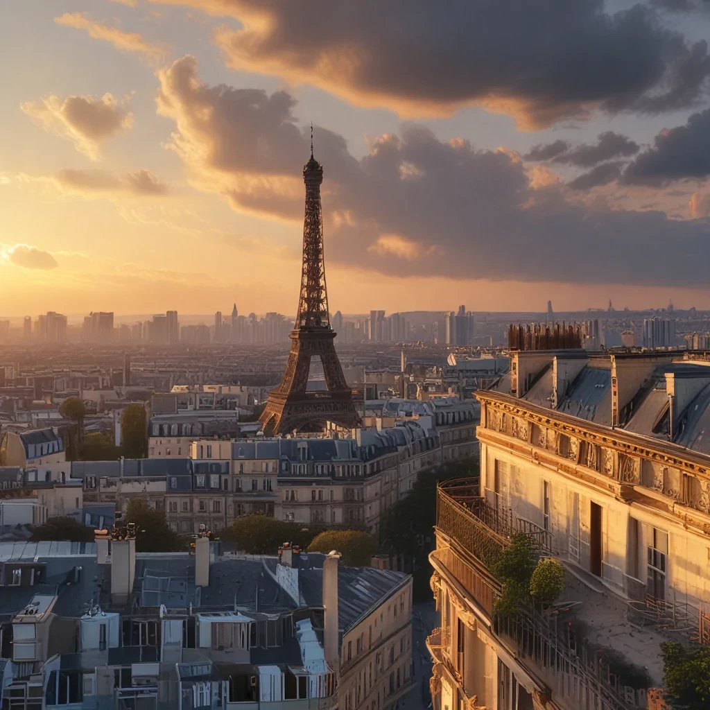 Paris,  before the sunset, highest quality, 8k