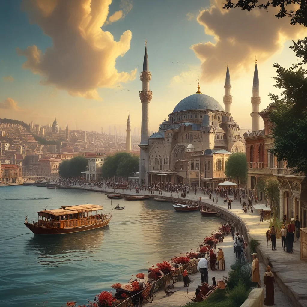 beautiful istanbul city in 1900 othman empire