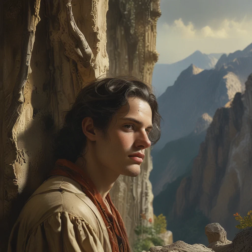 a portrait of a character in a scenic environment by Roberto Ferri