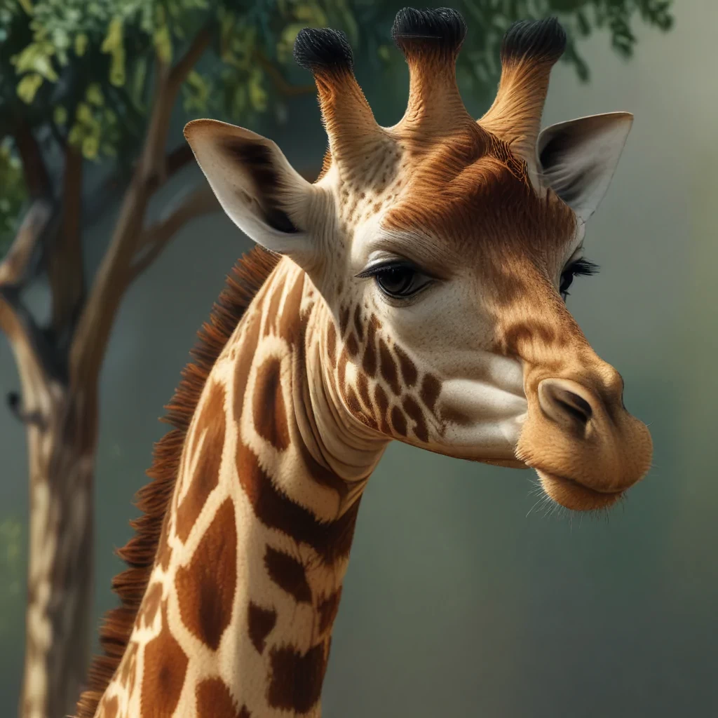 Giraffe, realistic, photorealistic, hq, 8k