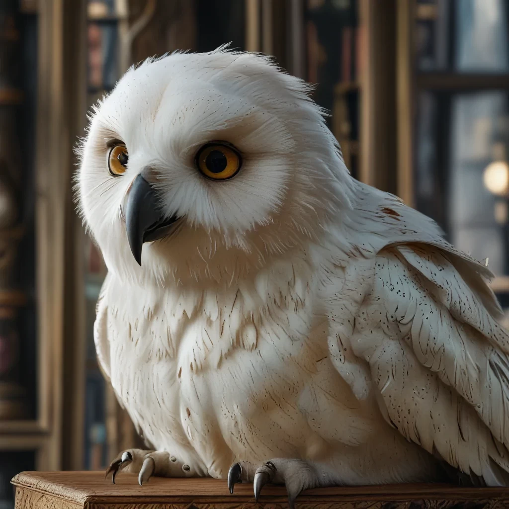 Hedwig from Harry Potter, detailed, 8k
