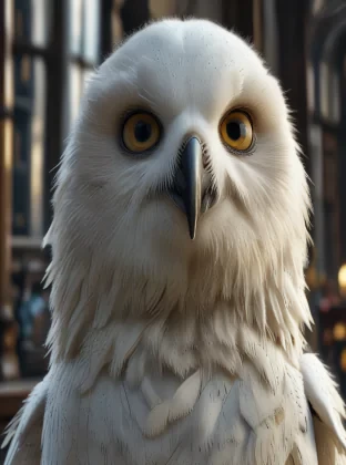 Hedwig from Harry Potter, ultra realistic, photorealistic, hq, 8k