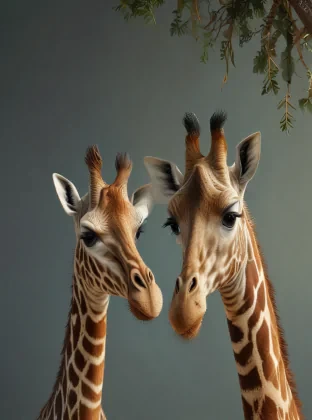 Giraffe, realistic, photorealistic, hq, 8k