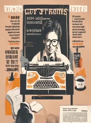 A promotional poster featuring copywriters
