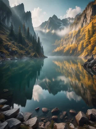 nice lake on top of a mountain
