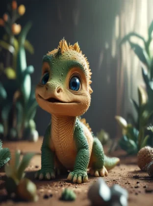 Baby dinosaur, 8k