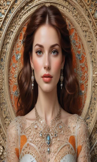 Pretty woman, intricate details, bright, view from above