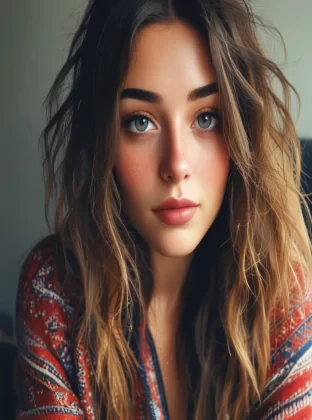 instagram photo of an pretty, woman, 4K