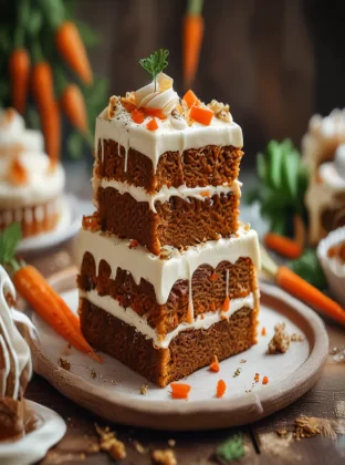 Food photography, Carrot cake, hd, 8k