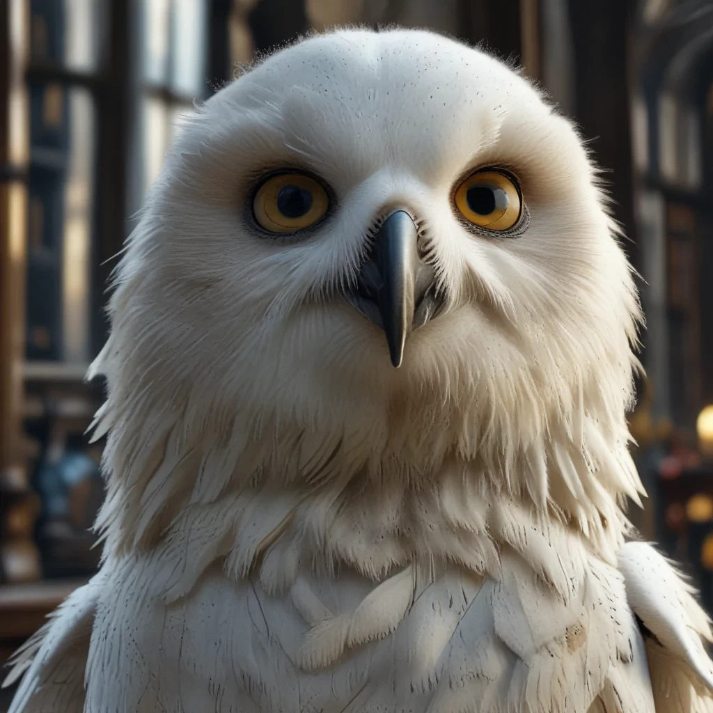 Hedwig from Harry Potter, ultra realistic, photorealistic, hq, 8k
